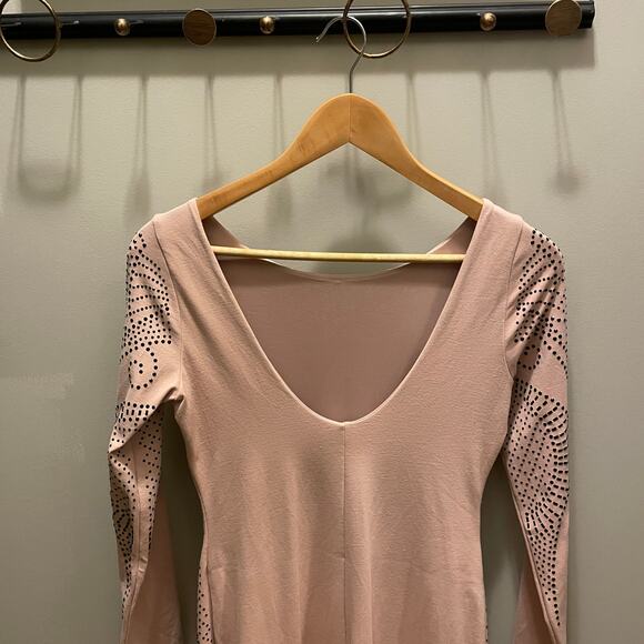 Bebe M Pink Bodycon Dress | Y2K Sexy Studded Evening, Cocktail, Wedding $298 - Picture 9 of 10